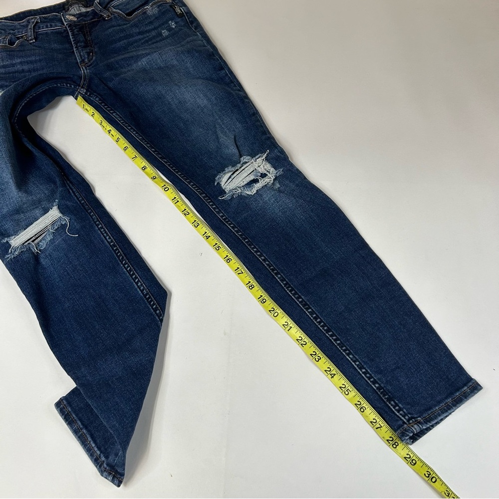 Silver Jeans Women’s Suki Skinny W29/L29 Dark Wash Distressed Blue Denim #1536 - Picture 9 of 14